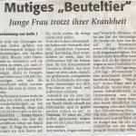 Zeitungsartikel Sabrina Beuteltier Teil2