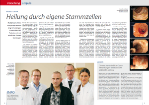 Artikel: Heilung durch eigene Stammzellen - ampuls Magazin - Ausgabe 1/2012